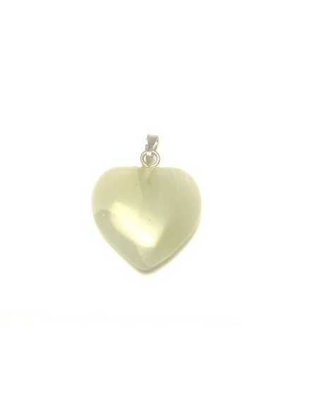Pendentif coeur en Jade  - encens.business | Minéraux