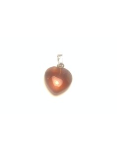 Pendentif coeur en Cornaline - encens.business | Minéraux