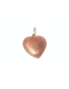 Pendentif coeur en Jaspe rouge - encens.business | Minéraux
