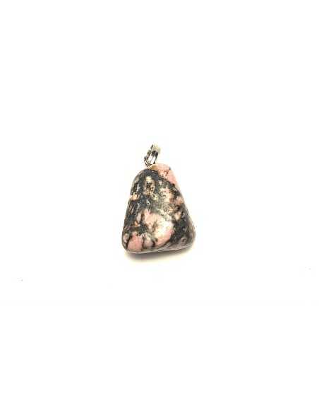 Pendentif triface en Rhodonite - encens.business | Minéraux