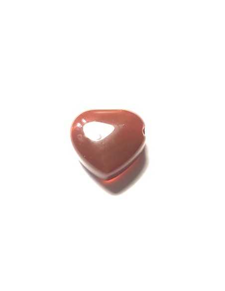 Pendentif coeur percé en Cornaline - encens.business | Minéraux