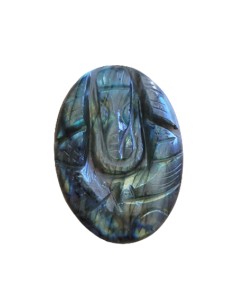 Palet gravé Ganesh 5cm en Labradorite 2