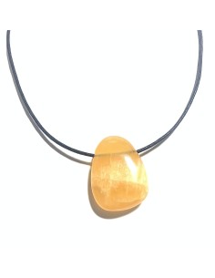 Pendentif percé XL en Calcite orange - Minéraux | encens.business