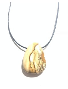 Pendentif percé XL en Jaspe paysage - Minéraux | encens.business