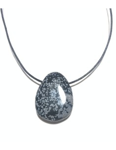 Pendentif percé XL en Obsidienne neige - Minéraux | encens.business