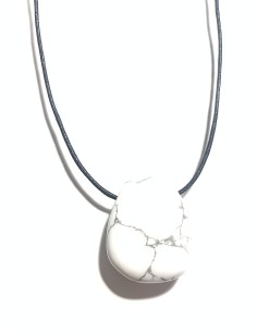 Pendentif percé XL en Howlite - Minéraux | encens.business