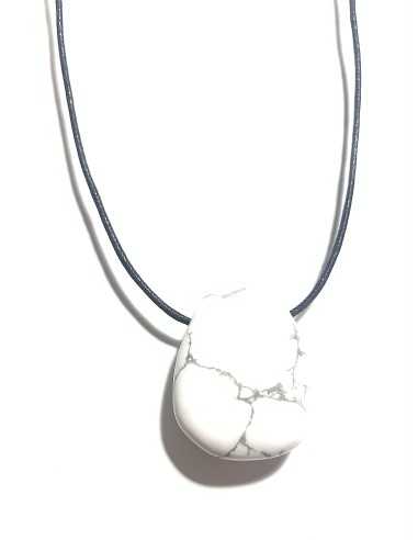 Pendentif percé XL en Howlite - Minéraux | encens.business