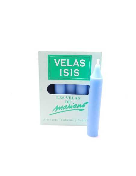 Boîte de bougies Velas Isis III Bleu clair - encens.business | Bougies