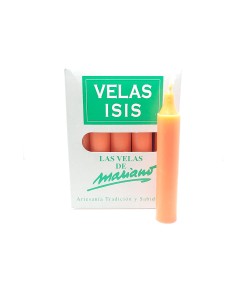 Boîte de bougies Velas Isis III orange - encens.business | Bougies