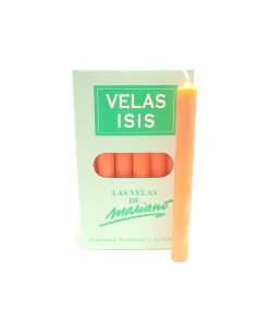 Boîte de bougies Velas Isis II oranges - encens.business | Bougies